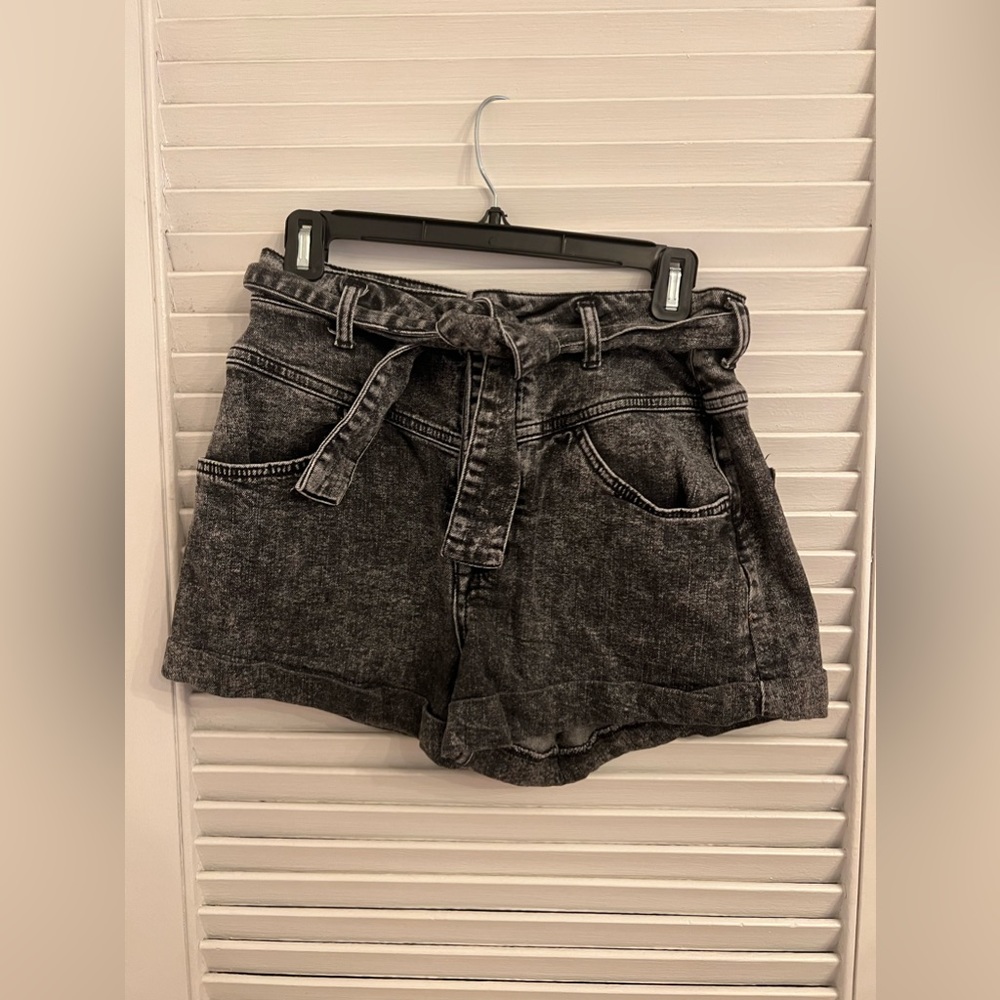 Maje Distressed Black Shorts